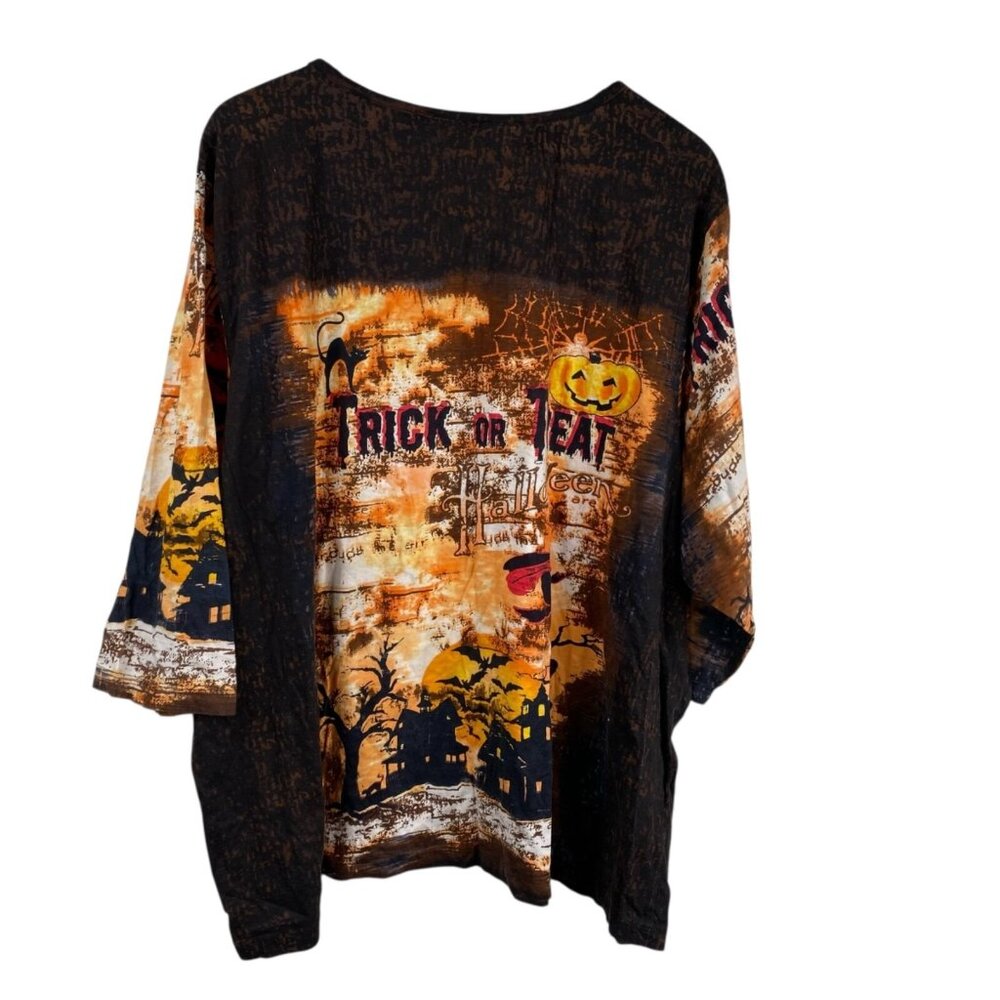 Liz & Me Collectors Series Top Halloween Trick Or Treat Sequins Multicolor Sz 3X - Picture 2 of 9